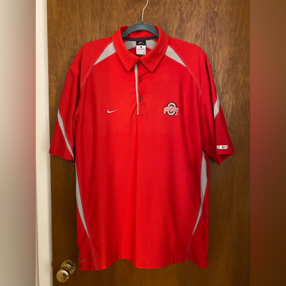 NIKE Ohio State Buckeyes Men’s Large Polo/Golf Shirt